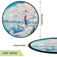 thumbnail image 2 of Winter Snow Tree Christmas Tree Mats Waterproof Tree Skirt, Cute Snowman Xmas Tree Stand Tray Mat Floor Protector Pad for Holiday Party Decoration, 28.3", 2 of 6