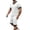 White, variant on Gytharion 2 Piece Summer Tracksuits for Men V Neck Short Sleeve Shirt with Drawstring Elastic Waist Shorts Sets Soild Color Athletic Outfits