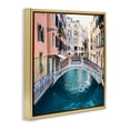 thumbnail image 3 of Stupell Industries Canal Bridge City Architecture Architecture Photography Gold Floater Framed Canvas Art Print Wall Art, 18 x 18, 3 of 9