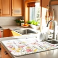 thumbnail image 2 of Floral Spring Small Dish Drying Mat for Kitchen Counter 16''''x18''''Microfiber Absorbent - Foldable, Quick-Dry, Non-Slip, Compact Kitchen Drying Pad for Dishes, Countertops, and Cookware, 2 of 6