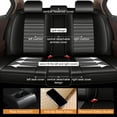 thumbnail image 5 of Car Seat Covers Full Set for Chevrolet/Chevy Impala 2009-2020 Waterproof Leather Seat Covers Cushion Lumbar Support Comfort Automotive Interior Grey,Full Set(2 Row 5 Seats), 5 of 11