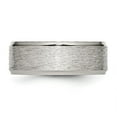 thumbnail image 3 of Chisel Stainless Steel Polished with Grain Finish Center 8mm Ridged Edge Band, 3 of 6