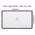 thumbnail image 4 of Projection Screen 100 inch 16:9 HD Foldable Anti-Crease Portable Projector Movies Screen for Home Theater Outdoor Indoor Support Double Sided Projection, 4 of 14
