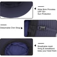 thumbnail image 6 of Muryobao Men Sun Hat Summer UPF 50+ Boonie Bucket Hats Wide Brim Breathable Foldable Safari Fishing Cap, 6 of 7