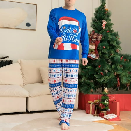 

Steady Family Christmas Pjs Matching Sets Christmas Parent-Child Set Round Neck Long Sleeve Plaid Christmas Home Wear Set Family Set
