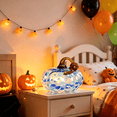 thumbnail image 5 of Hand-Blown Glass Pumpkin Figurine - Colorful Speckled Art Glass Ornament, Halloween Fall Thanksgiving Tabletop Centerpiece for Home & Desk Decor, 5 of 6
