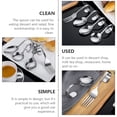 thumbnail image 3 of MEIBUTYUP Silver Stainless Steel Curved Handle Tasting Spoons for Restaurant Use, 3 of 6