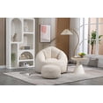 thumbnail image 5 of Round Bean Bag Chair with Ottoman,Comfy BeanBag Chair for Adults and Children,Ultra Soft Lazy Sofa BeanBag Sofa with Footstool,Modern Accent BeanBag Chairs for Living Room,Bedroom,Apartment, 5 of 5