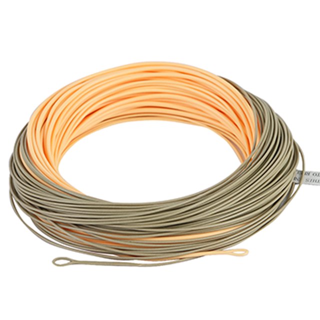 WF3F-8F Single Handed Spey Fly Fishing Line 90ft With 2 welded loops peach/camo Floating Fly Line Line Only Mainline