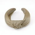 thumbnail image 5 of Unique Bargains 1 Pc Solid Tie Wide Headbands for Women Champagne, 5 of 6