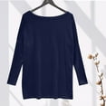 thumbnail image 3 of AherBiu Women Long Sleeve Tops Comfy Pajamas Top Tee Shirts Scoop Neck Loose Soft Sleepwear Pjs Tshirt, 3 of 6