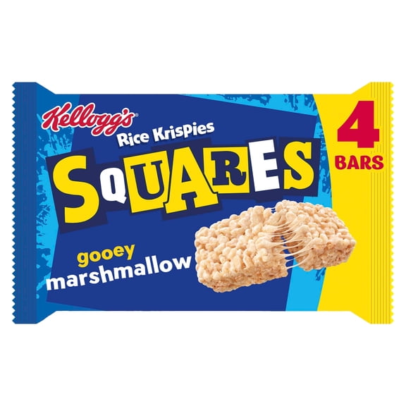 Kellogg's Rice Krispies Squares Marshmallow Snack Bars 4x28g, Imported from Britain