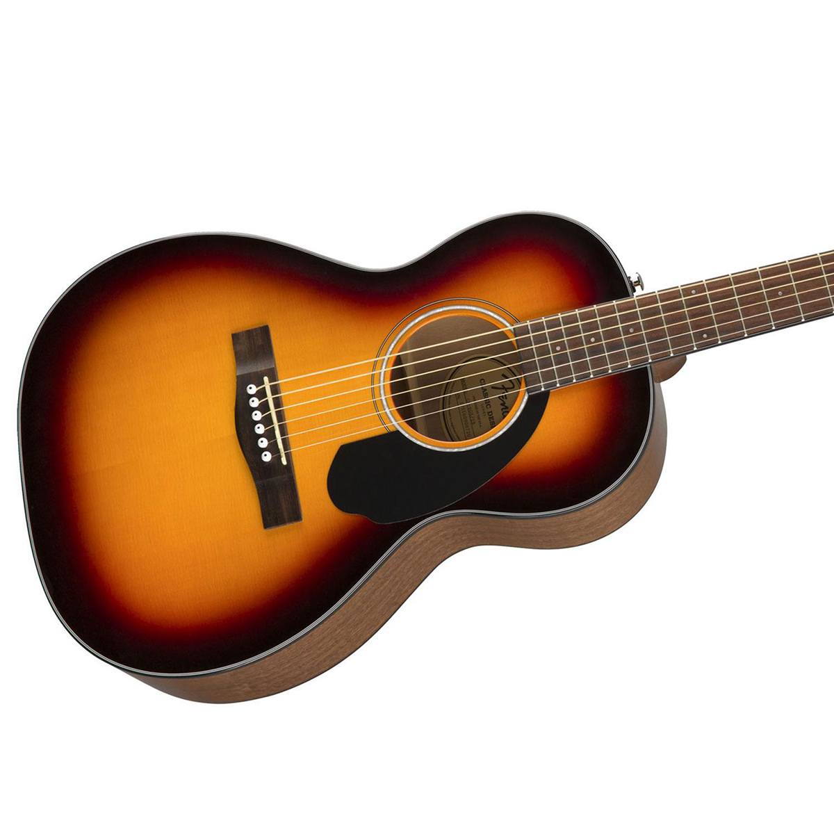 orange fender acoustic guitar