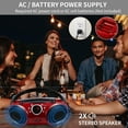 thumbnail image 2 of Portable CD Player Boombox with  AM FM Radio, USB MP3 Support, Dual Power Stereo Sound System for Home Outdoor Travel, 2 of 7
