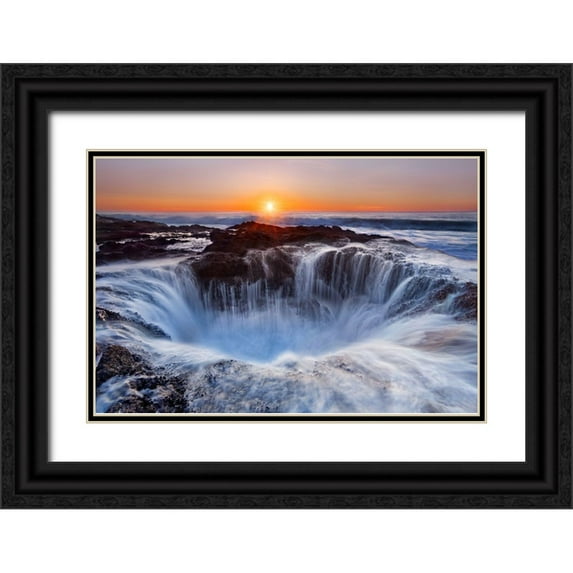 Morgan, Miles 18x13 Black Ornate Wood Framed with Double Matting Museum Art Print Titled - Thors and Well