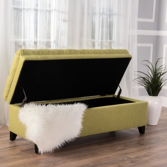 20.5-Wide Fabric Ottoman for Storage - Organize Items and Provide Comfort in Living Area