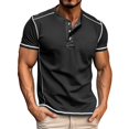 thumbnail image 1 of fatyb Men's Casual Shirts Short Sleeve Button T-Shirts Lightweight Pullover Summer Basic Tee for Men, 1 of 3