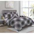 thumbnail image 1 of Parure de lit 3 pièces Biais Plaid Charcoal, 1 of 1