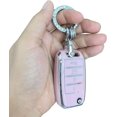 thumbnail image 5 of Key Fob Cover Compatible with Kia Optima Sorento Sportage Rio Soul Forte Carens Picanto TPU Keyless Entry Keychain Case Holder Protector,Pink-Silver, 5 of 6