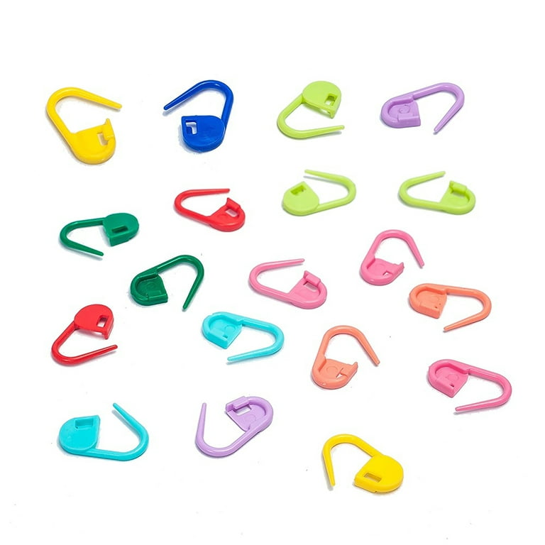 100 PCS Crochet Stitch Markers, Colorful Locking Stitch Markers Plastic Crochet  Stitch Counters Crochet Clips for Weaving, Sewing and Knitting DIY Craft 