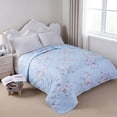 thumbnail image 5 of AZXY Floral Cooling Throw Blanket for Hot Sleepers, 39.37"x55.11" Light Blue Flower Summer Quilt, Lightweight Breathable Air Conditioner Comforter, Machine Washable Soft Blanket for Couch Bed Adults, 5 of 6