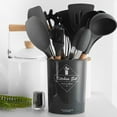 thumbnail image 3 of Wooden Handle Silicone Kitchenware Non-Stick Heat Resistant Kitchen Cooking Utensil Baking Tool Cooking Tool, 3 of 8
