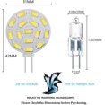 thumbnail image 2 of Bombillas LED G4 de 3 W, equivalentes a lámparas halógenas de 20-30 W, casquillo G4, CA/CC de 12 V, 300 LM, iluminación empotrada, iluminación de riel, blanco cálido (3000 K, 5 unidades), 2 of 5