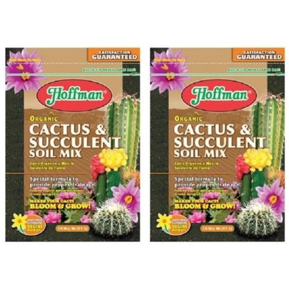 Hoffman 10410 Organic Cactus and Succulent Soil Mix, 10 Quarts, 2 Units
