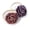 Cinnamon Rose / Amethyst, variant on Baby Girl Ranunculus Flower Stretchy Nylon Elastic Headbands Set 2pcs - Medium - Mustard Yellow / Plum