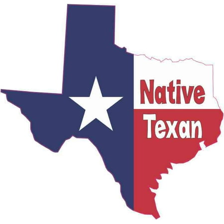 Flag Vinyl Decal Bumper - 5in x 5in Native Texan Texas Flag Decal Bumper Sticker Truck Window Vinyl
