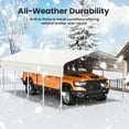 thumbnail image 6 of Time Ray 12'x20'Carport,Heavy Duty Metal Car Port,All-Weather Protection,Easy Assembly for Cars,Trucks,Boats,Tractors,and Outdoor Storage,White, 6 of 7