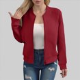 thumbnail image 2 of Towmus Womens Oversized Tunic Tops Jackets Cap Long Sleeve Sweatshirts Zip Up Motorcycle Coats with Pockets, 2 of 6