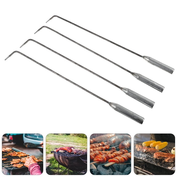 NICEXMAS Fireplace Tools Fire Pit Poker Sticks Stainless Steel 4Pcs Assorted Color