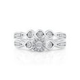 thumbnail image 2 of 1/10 CT Round Cut Natural White Diamond Bridal Ring Set For Women In 14K White Gold Plated 925 Sterling Silver (Color: I-J, Clarity: I2-I3, 0.10 Cttw) -5.5, 2 of 6