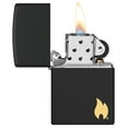 thumbnail image 3 of Zippo Engraved Flame Icon Black Matte Pocket Lighter, 3 of 6
