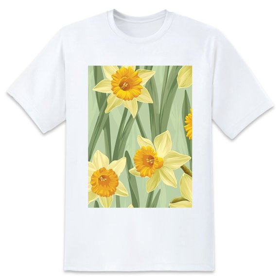 Basic Oversize Tees For WomenFlower Loose Boyfriend Shirts Casual Blouse round neck