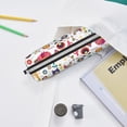 thumbnail image 6 of Naloa Alpaca Flower Leather Pencil Case, Makeup Pouch, Zipper Pouch for Daily Essentials, Storage Organizer, Cosmetics and Stationary Bag, 6 of 7