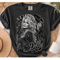 thumbnail image 2 of Country Music Legend Graphic Tee Dolly Inspired Country Music Graphic Cream Western Style Top Rhinestone Cowgirl Fashion, 2 of 5