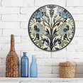 thumbnail image 3 of Yayeee Wall Clock Battery Operated 9.5" Silent Non-Ticking for Living Room, Blue Floral Pattern, 3 of 8