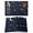 Blue, variant on Modern Black Grey Placemats Set of 4, Japanese Style Moon Stars Minimalism Placemats for Dining Table, Place Mats for Kitchen Tabletop, Waterproof Wipeable Dining Table Mats Set