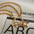 thumbnail image 5 of Faty-T Minimalist Cross Necklace for Petite Women 14K Gold Plated Dainty Faith Birthstone Pendant, 5 of 6