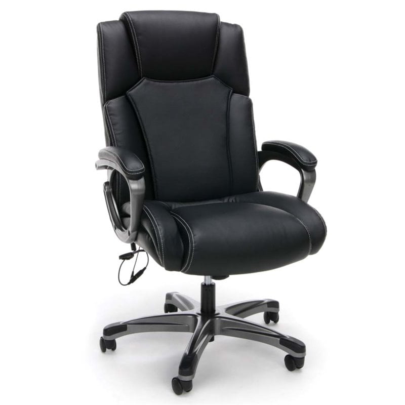 OFM Essentials Heated Shiatsu Massage Leather Swivel ...