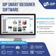 IDP SMART-31S ID Card Printer Bundle: Includes Printer, Color Ribbon, 100 Cards, Software and USB Web Camera (23 sec/card YMCKO) (5 sec/card Mono) (300 dpi) (USB)