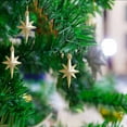 thumbnail image 6 of dajkiuy 12 Pcs Christmas Star Ornaments Christmas Tree Decoration 3D Glitter Gold Star 8 Point Star Christmas Tree Hanging Pendants for Holiday Wedding Christmas Party Decoration, 6 of 6