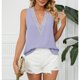 thumbnail image 2 of Camiseta sin mangas de guipur informal con cuello en V profundo, camiseta sin mangas con ribete de encaje para mujer, verano, 2 of 8