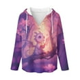 thumbnail image 5 of DISNIMO Dragon Printed Pullover Tops for Women Long Sleeve Sweatshirts V Neck Hoodies Waffle Shirts for Fall Winter, XL, 5 of 7