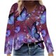 thumbnail image 1 of Blusa suelta con cuello en V y manga larga fina con estampado de mariposas a la moda para mujer Fridja hj4289, 1 of 5