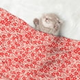 thumbnail image 2 of Naloa Red Pretty Flowers Dog Blanket, 3 Sizes Cat Blanket for Indoor Cats Large Medium Small Dog Gifts-Small, 2 of 8