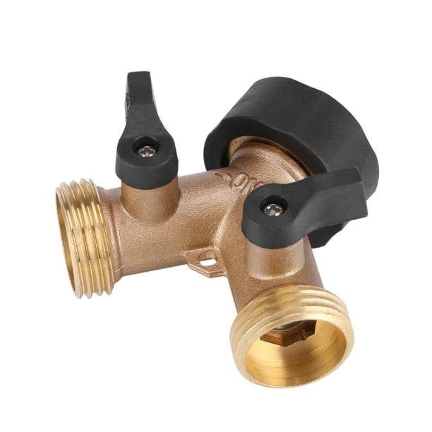 Garosa Brass Water Tap Adapter 2 Way Y Shape 3/4 Hose Connector
