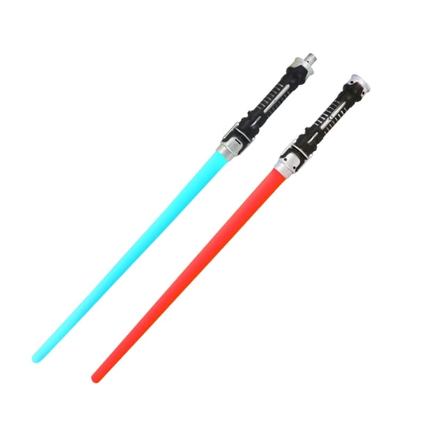 2 piezas de espadas de juguete con luz intermitente para niños con sonido, accesorio para disfrazarse. 1 azul 1 rojo